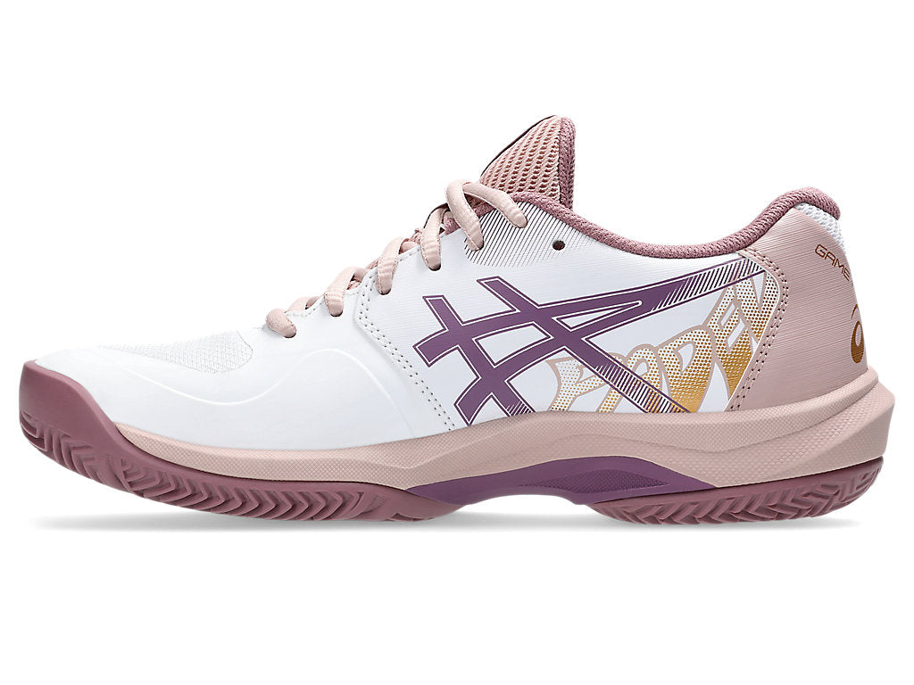 Asics Women's GAME FF PADEL Tennis Shoes in White/Purple Oxide