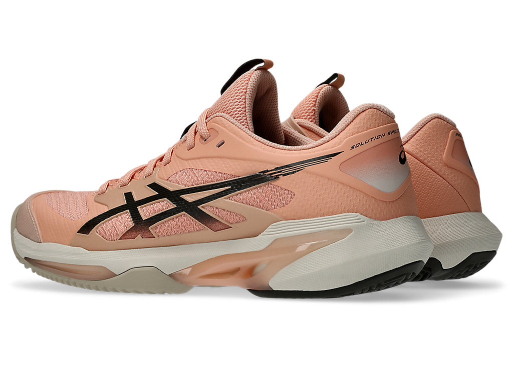 Asics Women's SOLUTION SPEED FF 4 CLAY Tennis Shoes in Cantaloupe/Black Coffee