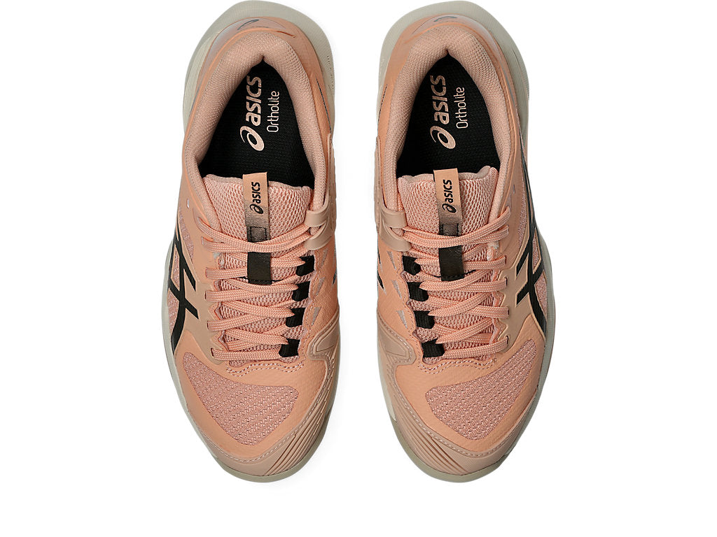 Asics Women's SOLUTION SPEED FF 4 CLAY Tennis Shoes in Cantaloupe/Black Coffee