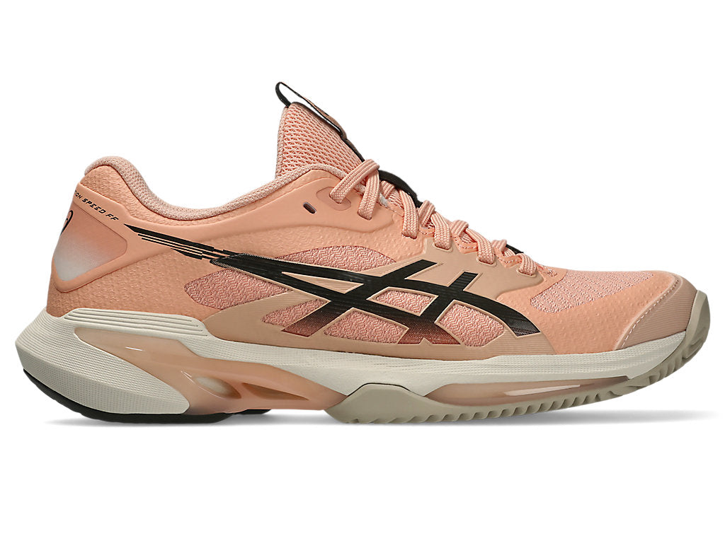 Asics Women's SOLUTION SPEED FF 4 CLAY Tennis Shoes in Cantaloupe/Black Coffee