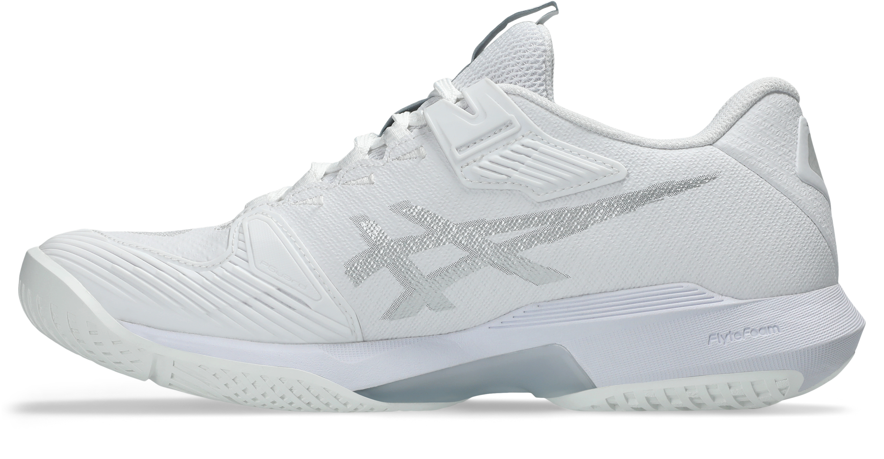 Asics Men's SOLUTION SPEED FF 4 Tennis Shoes in White/Pure Silver