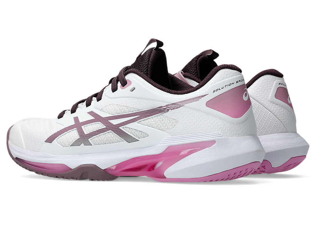 Asics Women's SOLUTION SPEED FF 4 Tennis Shoes in White/Dusty Mauve