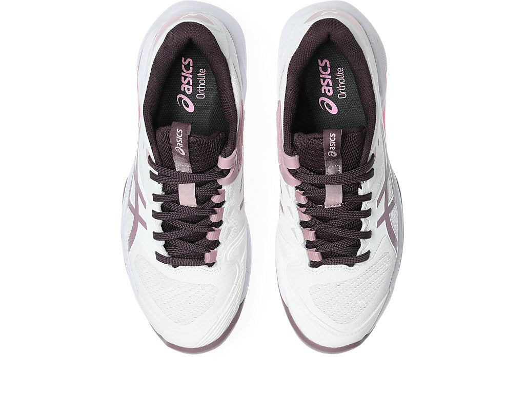 Asics Women's SOLUTION SPEED FF 4 Tennis Shoes in White/Dusty Mauve