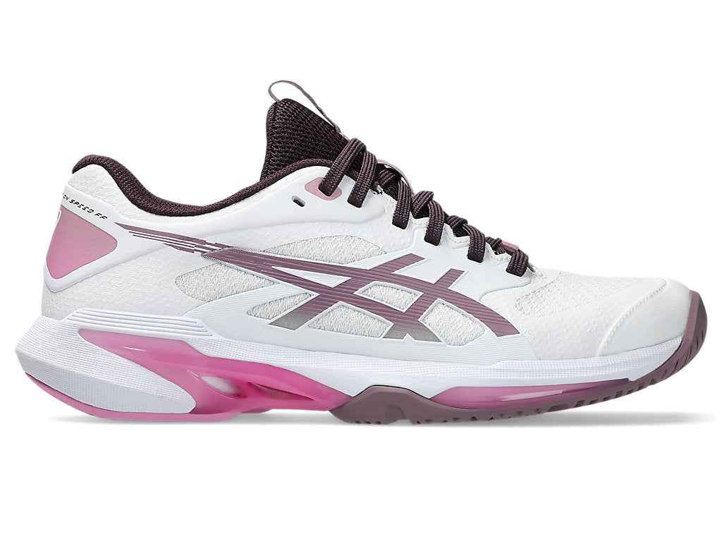 Asics Women's SOLUTION SPEED FF 4 Tennis Shoes in White/Dusty Mauve