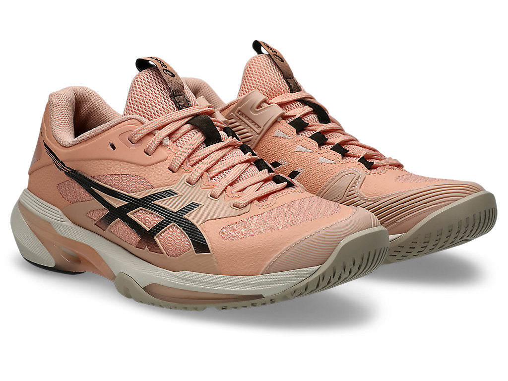 Asics Women's SOLUTION SPEED FF 4 Tennis Shoes in Cantaloupe/Black Coffee