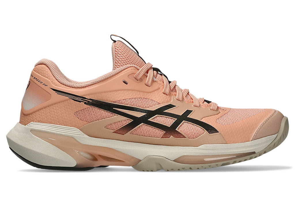 Asics Women's SOLUTION SPEED FF 4 Tennis Shoes in Cantaloupe/Black Coffee