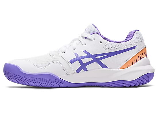 Asics Kids's GEL-RESOLUTION 9 GS Tennis Shoes in White/Amethyst