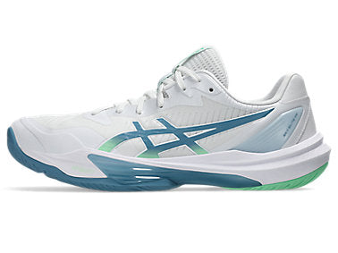 Asics Men's SKY ELITE FF 3 Volleyball Shoes in White/Saba Blue