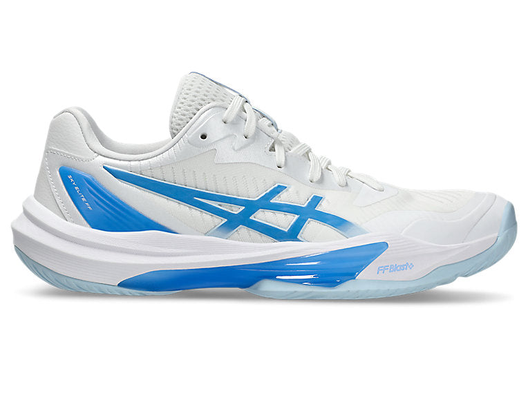 Asics Women's SKY ELITE FF 3 Volleyball Shoes in White/Blue Coast