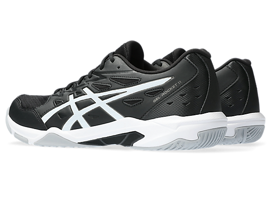 Asics Men`s GEL-ROCKET 11 Indoor Shoes in Black/Gunmetal