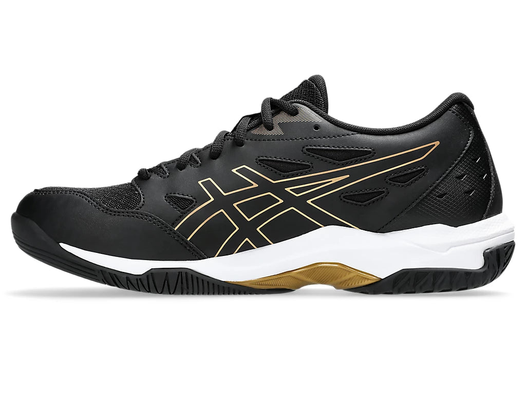 Asics Men's GEL-ROCKET 11 Indoor Shoes in Black/Pure Gold