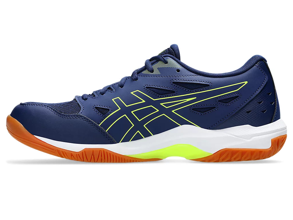 Asics Men's GEL-ROCKET 11 Indoor Shoes in Blue Expanse/Safety Yellow