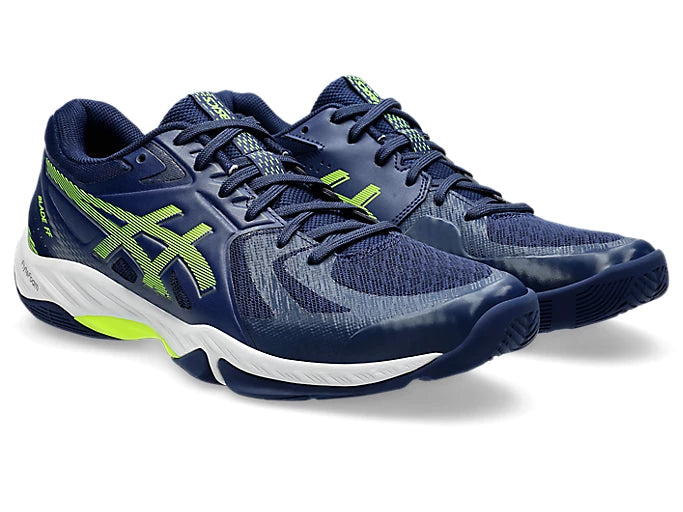 Asics Men's BLADE FF Indoor Shoes in Blue Expanse/Safety Yellow