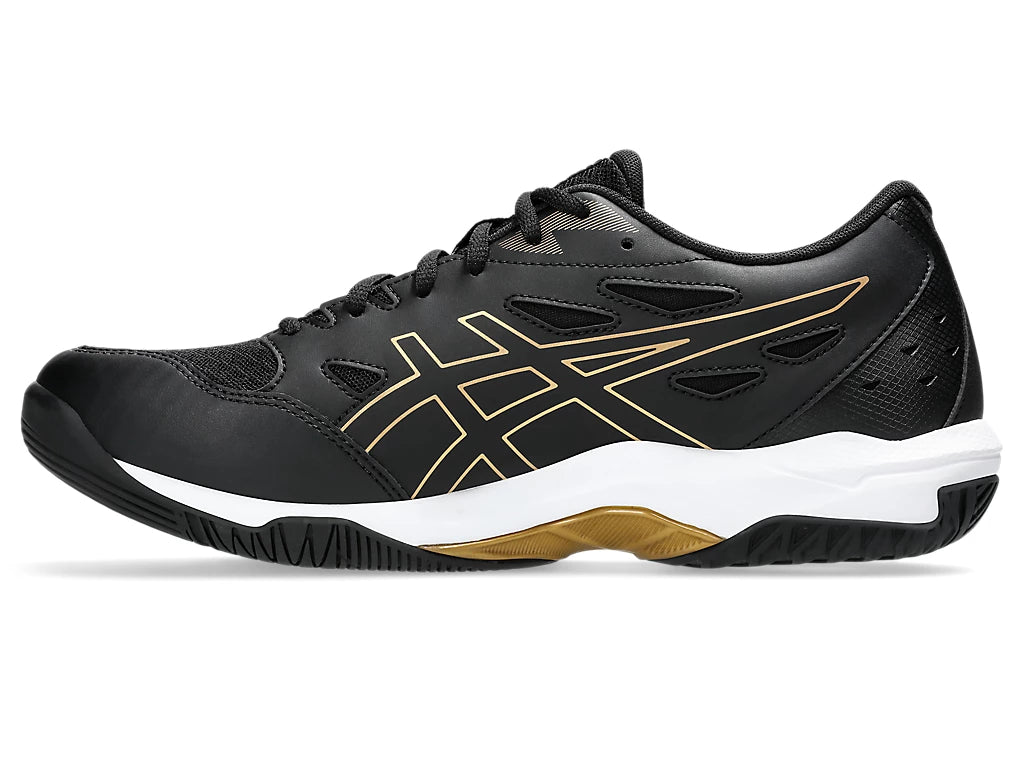 Asics Men's GEL-ROCKET 11 Wide (2E) Indoor Shoes in Black/Pure Gold