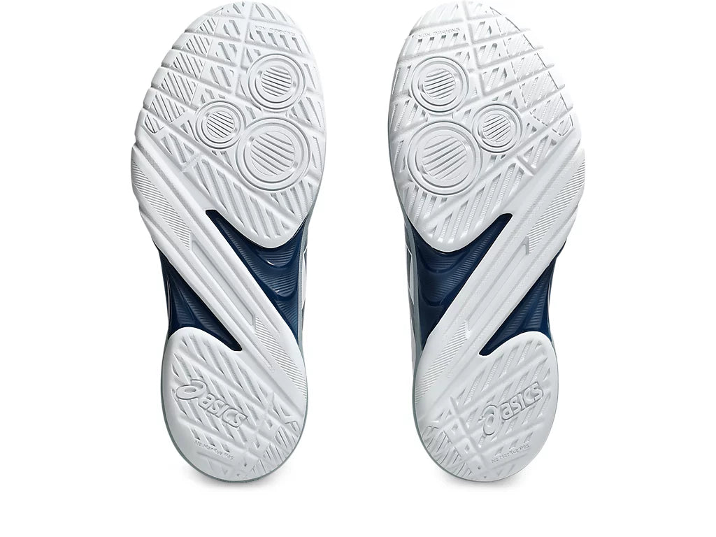 Asics Men's POWERBREAK FF Netball Shoes in White/Vintage Indigo