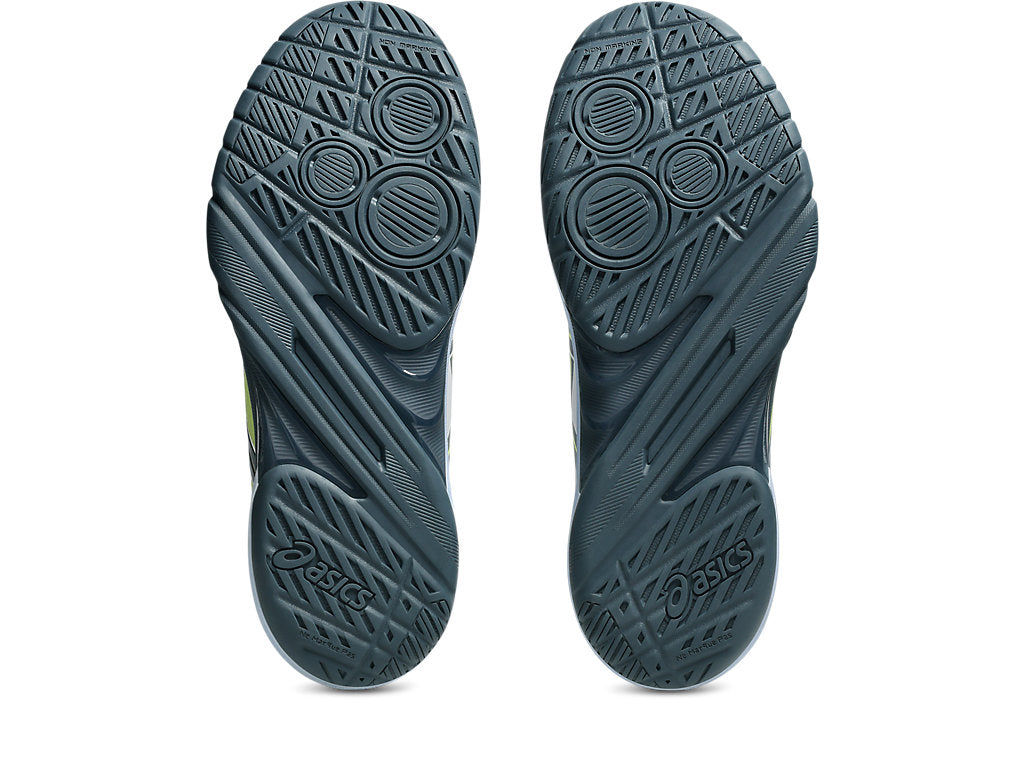 Asics Men's POWERBREAK FF Volleyball Shoes in White/Raw Indigo