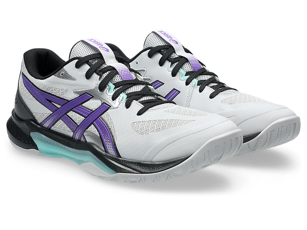 Asics Men's GEL-TACTIC 13 Indoor Shoes in Concrete/Radiant Amethyst