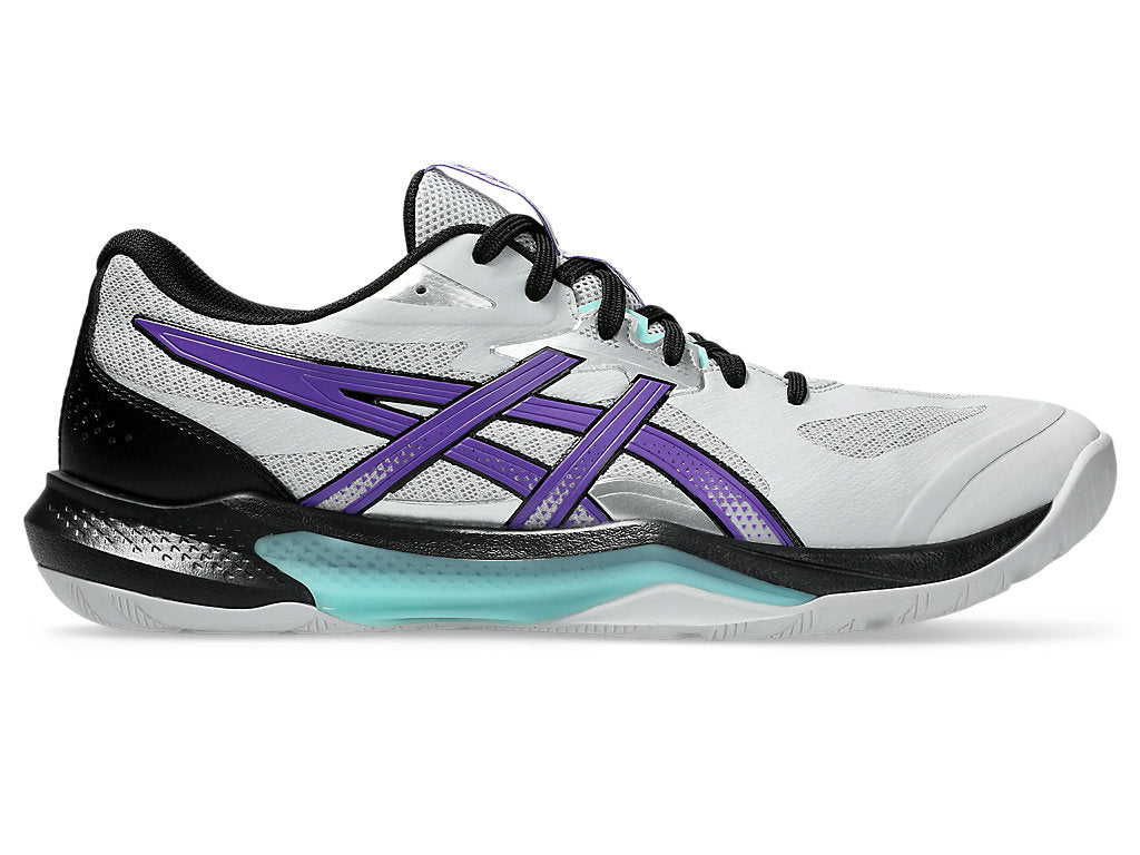 Asics Men's GEL-TACTIC 13 Indoor Shoes in Concrete/Radiant Amethyst