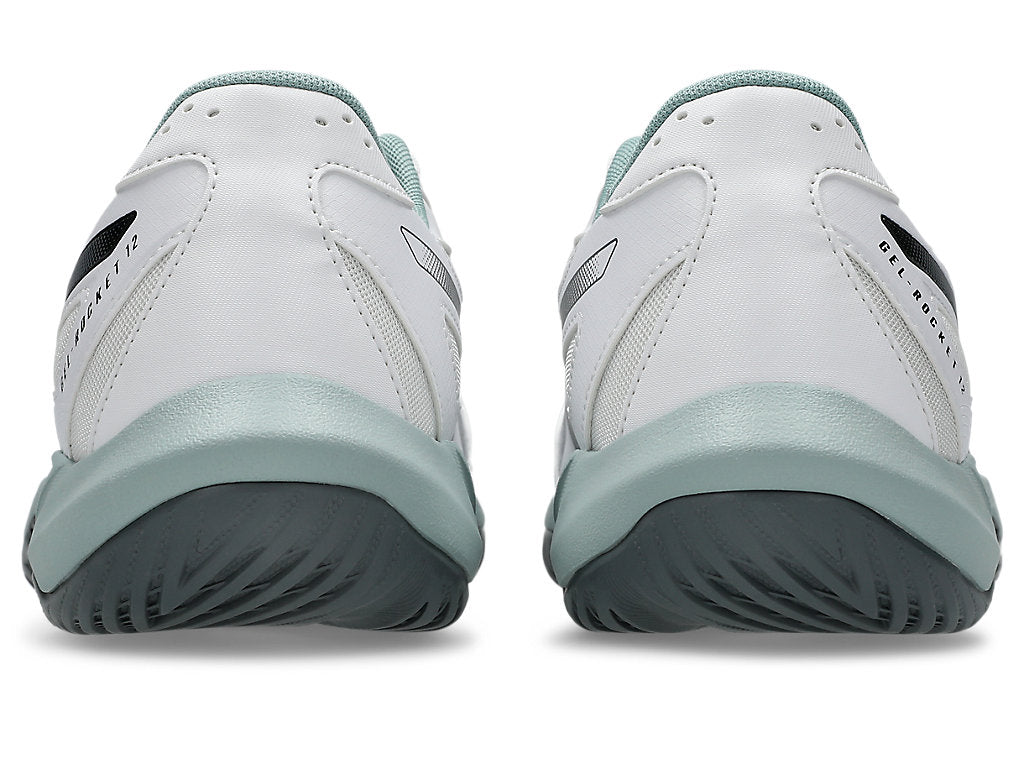 Asics Men's GEL-ROCKET 12 Wide (2E) Indoor Shoes in White/Steel Grey