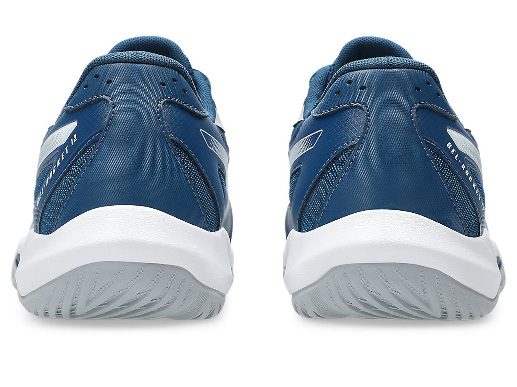 Asics Men's GEL-ROCKET 12 Wide (2E) Indoor Court Shoes in MAKO Blue/Piedmont Grey