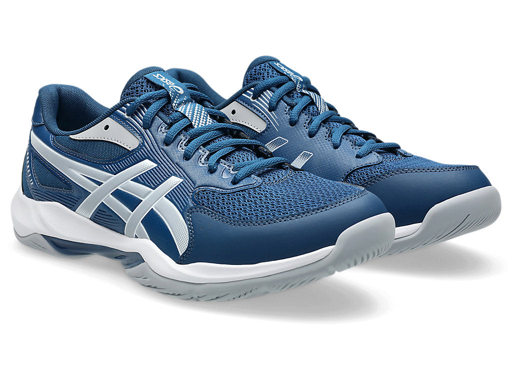 Asics Men's GEL-ROCKET 12 Wide (2E) Indoor Court Shoes in MAKO Blue/Piedmont Grey