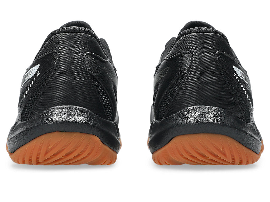 Asics Men's GEL-ROCKET 12 Indoor Shoes in Black/Gunmetal