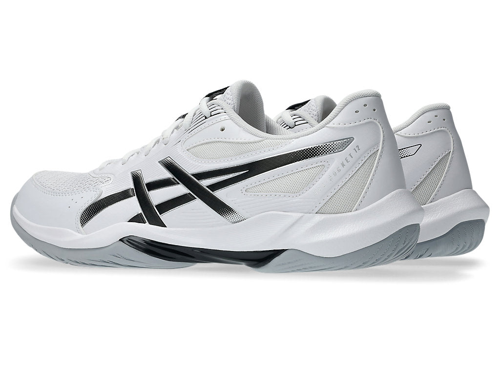 Asics Men's GEL-ROCKET 12 Indoor Court Shoes in White/Black