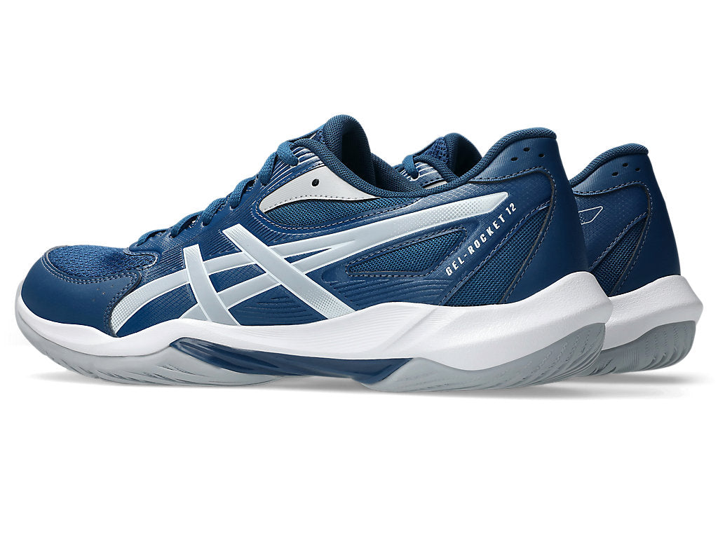 Asics Men's GEL-ROCKET 12 Indoor Shoes in Mako Blue/Piedmont Grey
