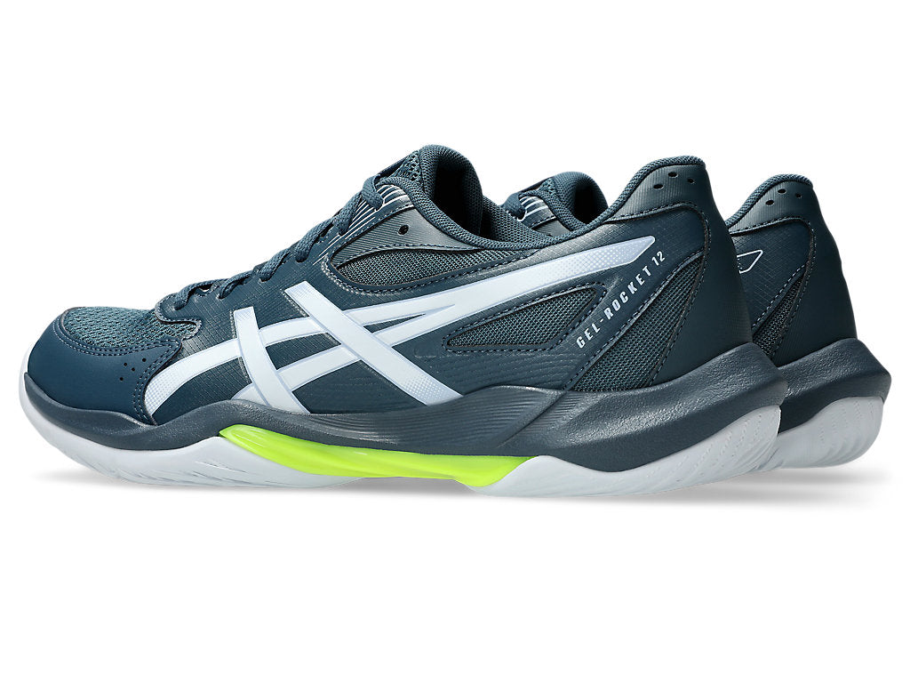 Asics Men's GEL-ROCKET 12 Indoor Shoes in Raw Indigo/White