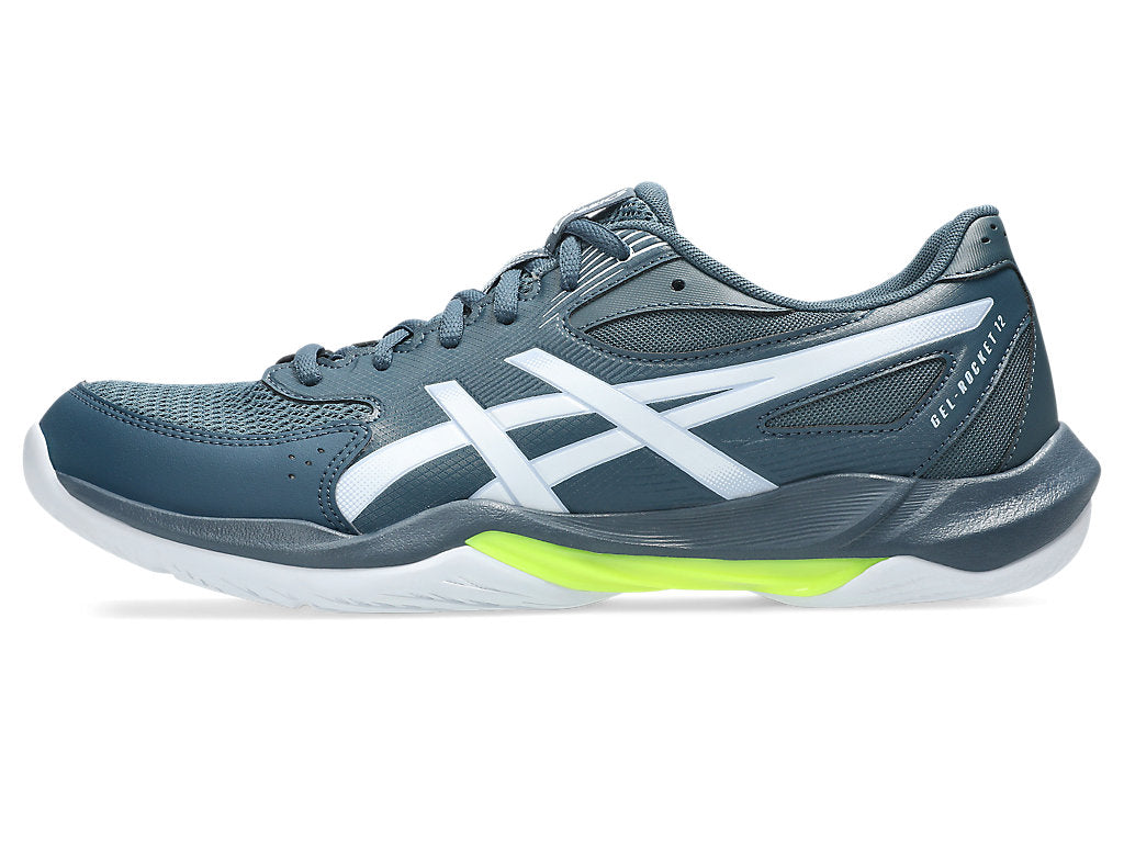 Asics Men's GEL-ROCKET 12 Indoor Shoes in Raw Indigo/White
