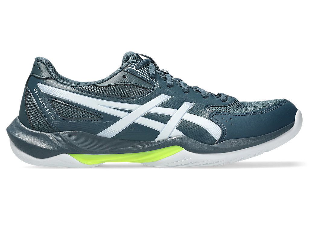 Asics Men's GEL-ROCKET 12 Indoor Shoes in Raw Indigo/White