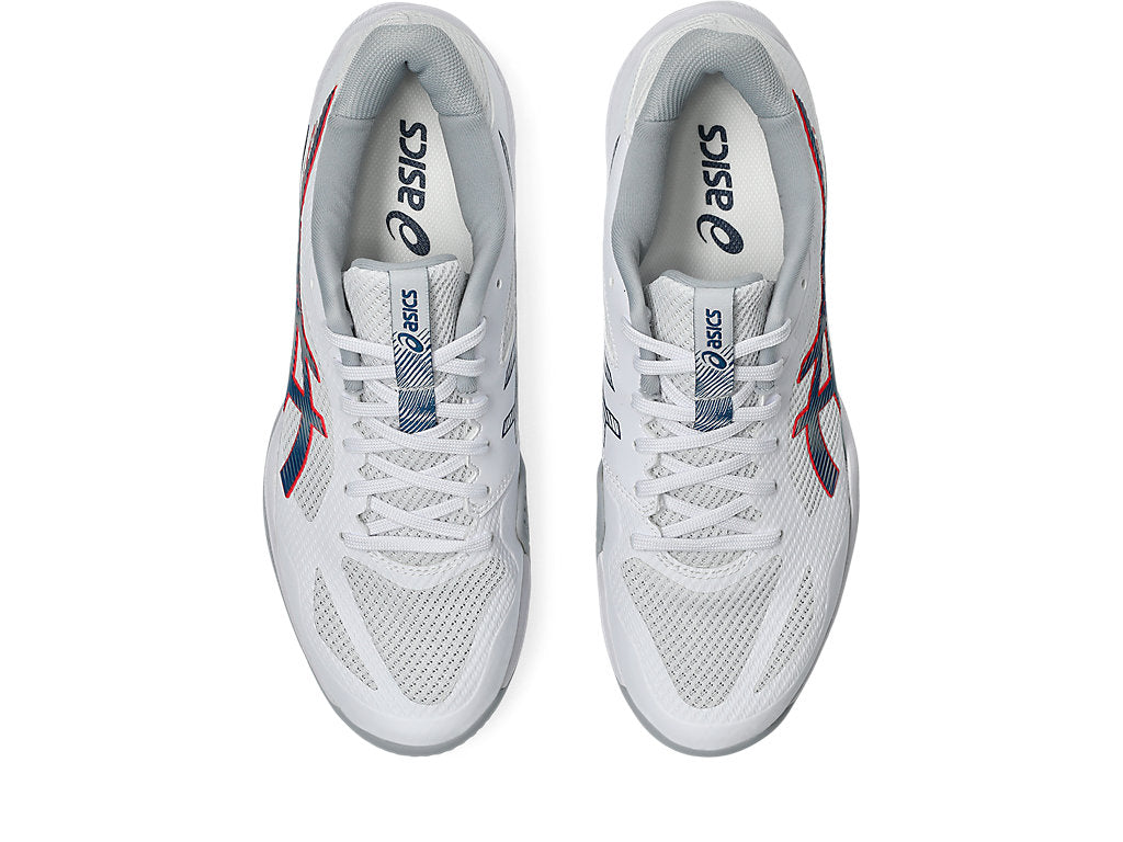 Asics Men's BLADE FF 2 Indoor Court Shoes in White/Mako Blue
