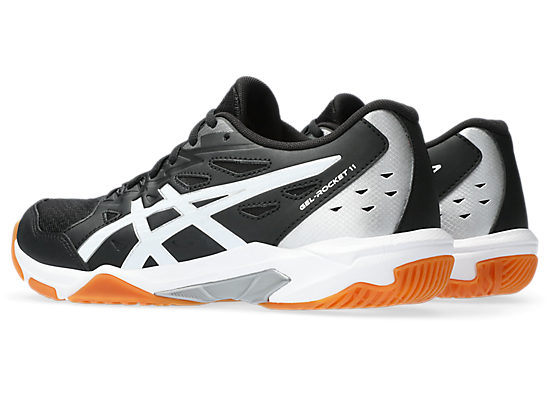 Asics Women`s GEL-ROCKET 11 Indoor Shoes in Black/Pure Silver