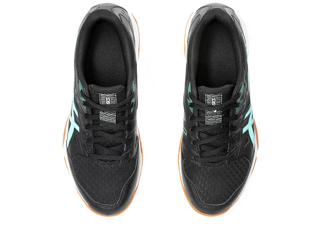 Asics Women's GEL-ROCKET 11 Indoor Shoes in Black/Illuminate Mint