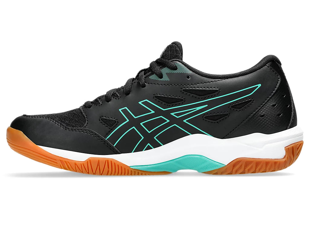 Asics Women's GEL-ROCKET 11 Indoor Shoes in Black/Illuminate Mint