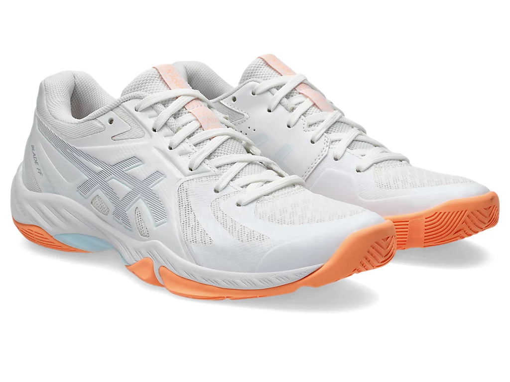 Asics Women's BLADE FF Indoor Shoes in White/Grey Blue