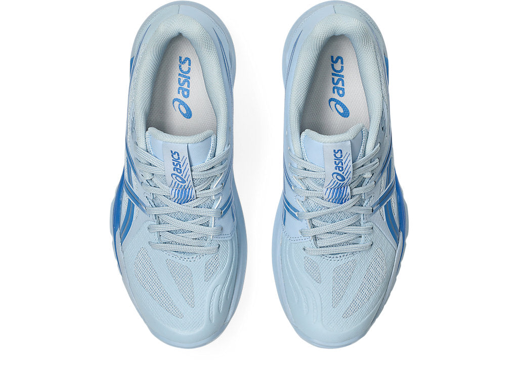 Asics Women's POWERBREAK FF Netball Shoes in Light Blue/Blue Costa