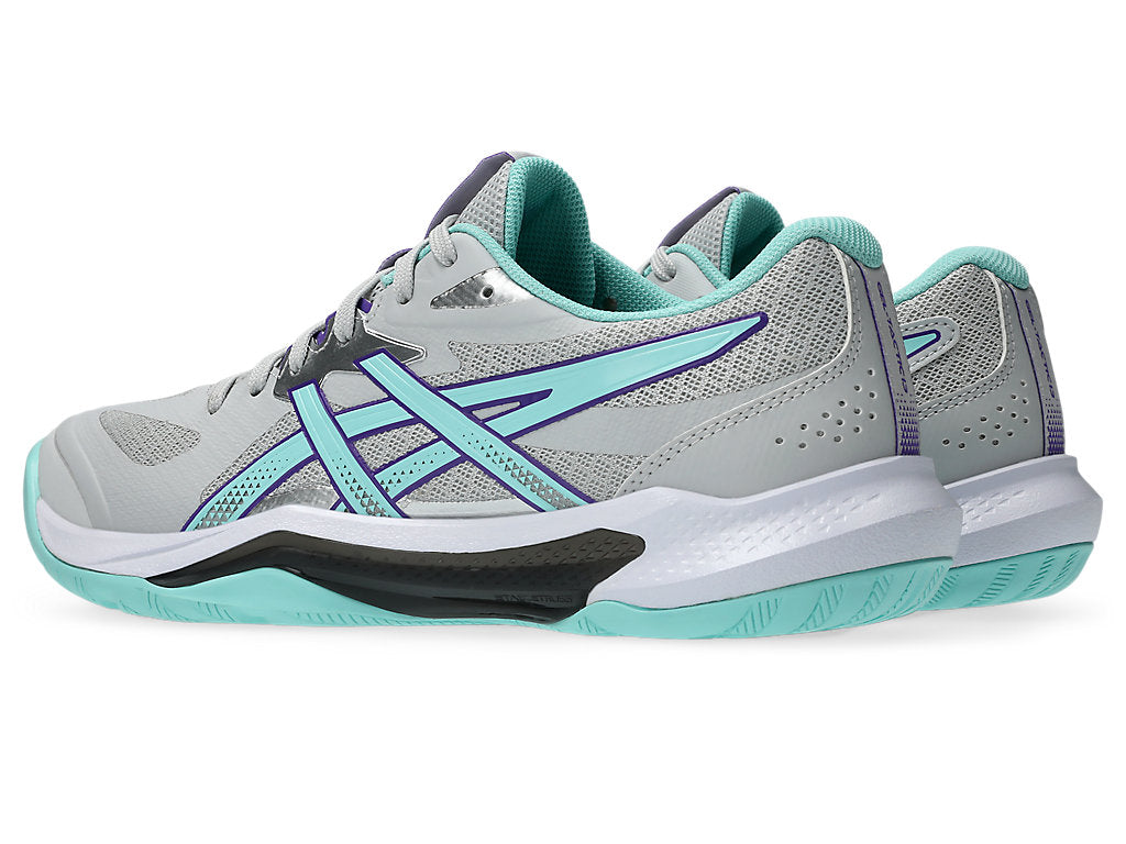 Asics Women's GEL-TACTIC 13 Indoor Shoes in Concrete/Illuminate Mint