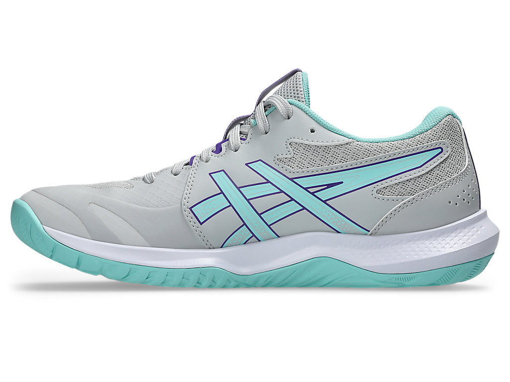 Asics Women's GEL-TACTIC 13 Indoor Shoes in Concrete/Illuminate Mint