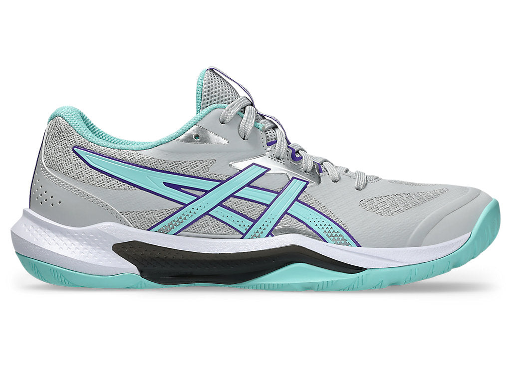 Asics Women's GEL-TACTIC 13 Indoor Shoes in Concrete/Illuminate Mint