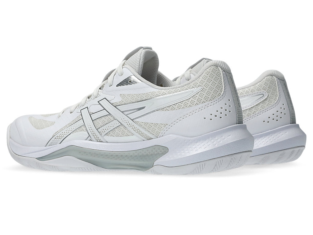 Asics Women's GEL-TACTIC 13 Indoor Shoes in White/Pure Silver
