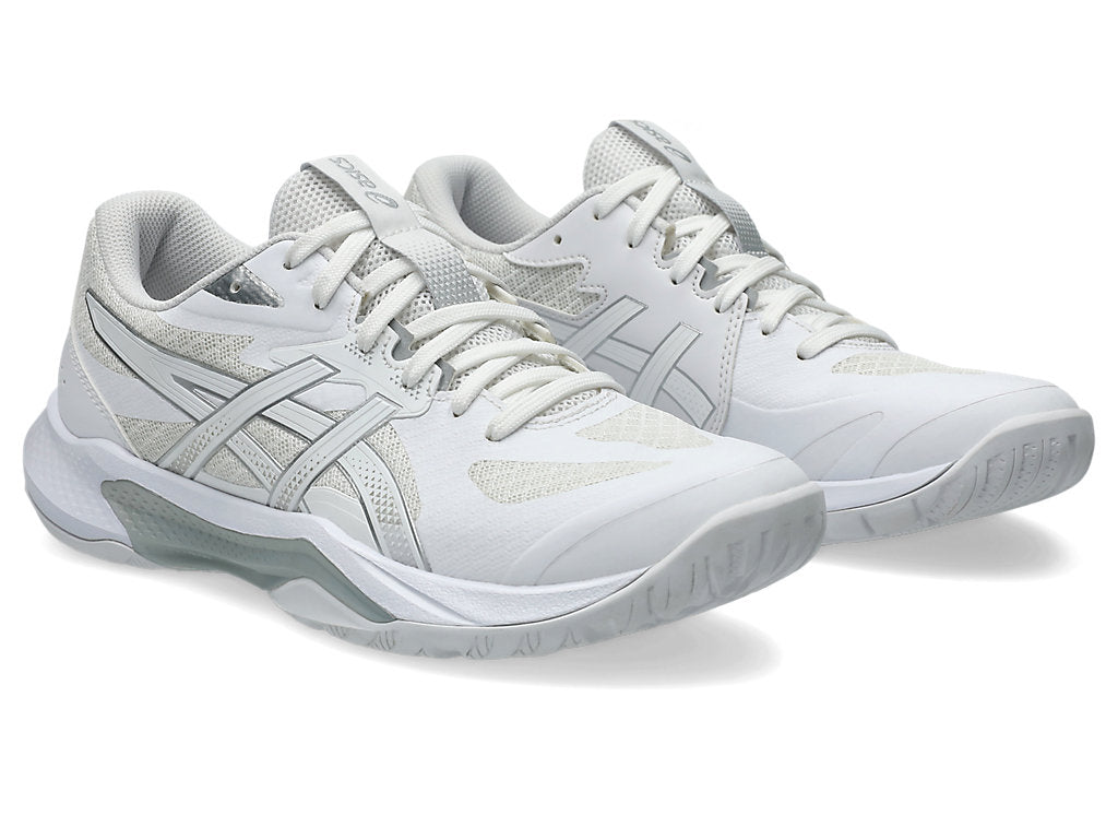 Asics Women's GEL-TACTIC 13 Indoor Shoes in White/Pure Silver