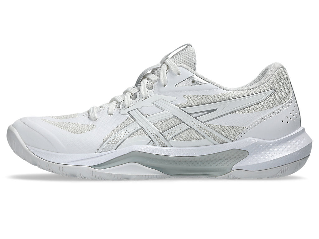 Asics Women's GEL-TACTIC 13 Indoor Shoes in White/Pure Silver