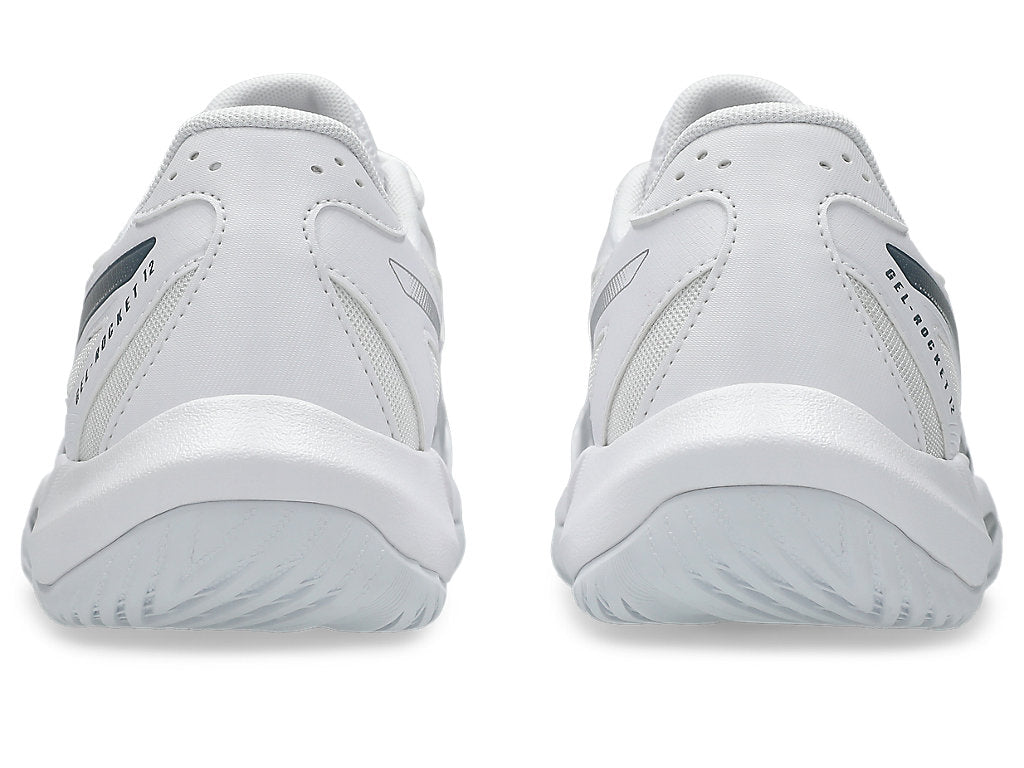 Asics Women's GEL-ROCKET 12 Indoor Shoes in White/Pure Silver