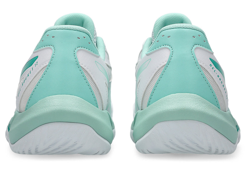 Asics Women's GEL-ROCKET 12 Indoor Shoes in White/Fresh Ice
