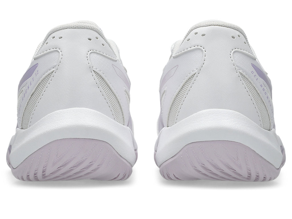 Asics Women's GEL-ROCKET 12 Indoor Shoes in White/Dahlia
