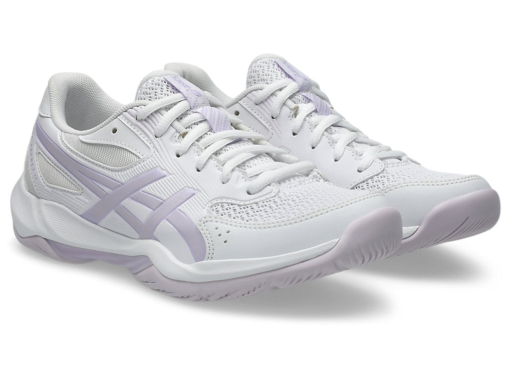 Asics Women's GEL-ROCKET 12 Indoor Shoes in White/Dahlia
