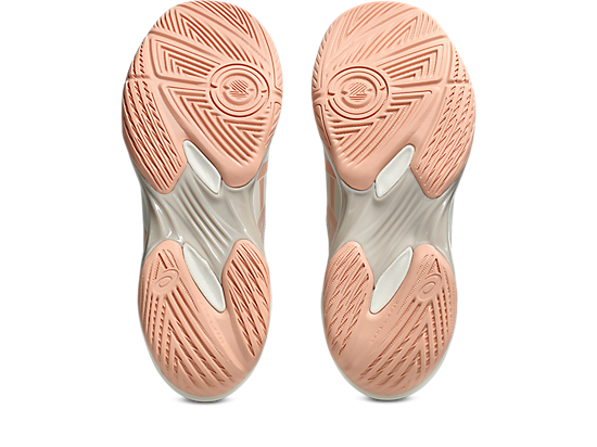 Asics Women's GEL-ROCKET 12 Indoor Shoes in Soft Oat/Cantaloupe
