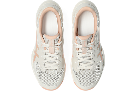 Asics Women's GEL-ROCKET 12 Indoor Shoes in Soft Oat/Cantaloupe
