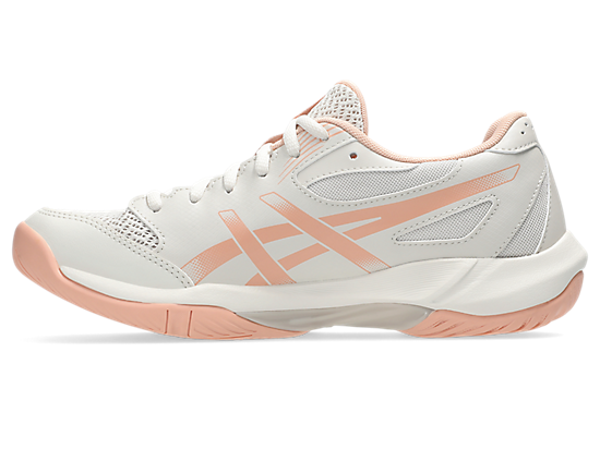 Asics Women's GEL-ROCKET 12 Indoor Shoes in Soft Oat/Cantaloupe